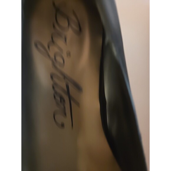 Brighton 'Barb' Black Leather Ballet Flats With Silver Accent Charm Size 7M - Picture 4 of 15